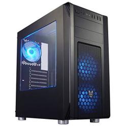 FSP Atx Mid Tower PC Computer Gaming Case With Translucent Side Window Panel Black CMT230