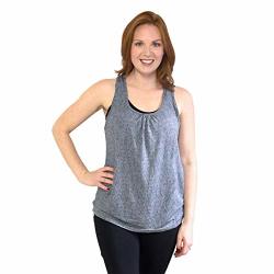 Bamboobies Nursing Tank Top Small Graphite Maternity Clothes For Breastfeeding