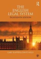 The English Legal System Paperback New Edition