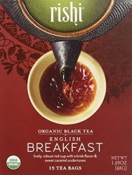 Rishi Tea - Organic English Breakfast 15 Tea Bags Pack Of 2