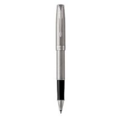 Sonnet Fine Nib Rollerball Pen Stainless Steel With Chrome Trim Black Ink - Presented In A Gift Box