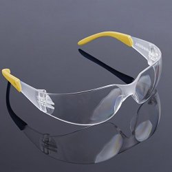 Kocome Work Glasses Eye Protection Safety Riding Goggles Lab Anti-slip Spectacles Yellow