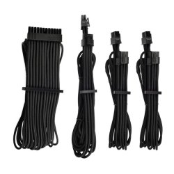 - Premium Individually Sleeved Psu Cables Starter Kit Type 4 Gen 4 - Black