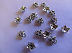 Beadcaps - Nickel - 20pc - Cheap Courier Delivery