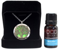 Orico Organico By Oco Life Diffuser Pendant Tree Of Life With Breathe Oil Blend 10ML