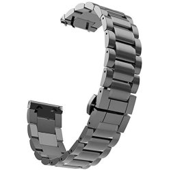 For Samsung Galaxy Gear S2 Classic Sunfei Stainless Steel Watch Band Metal Clasp Black