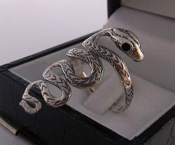 Wow Stunning Unusual Sterling Silver Snake Ring Beautiful Never Worn