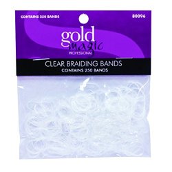 Gold Magic Elastic Braiding Bands Clear