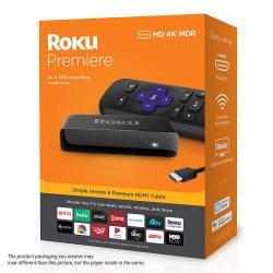 Roku Premiere HD 4K HDR Streaming Media Player Includes Simple Remote And Premium HDMI Cable