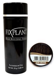Fixplant Keratin Hair Building Fibers - Color Dark Brown 25 Grams Net Wt .88OZ