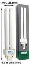 Case of 20 Double Twin Tube Compact Fluorescent Lamps F26DDTT/DE/827/G24Q-3 26 Watt Quad 4-Pin 2700K G24Q-3 Base 