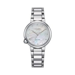 Eco-drive Ladies Mother Of Pearl Stainless Steel