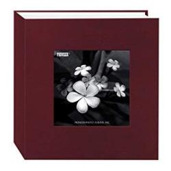 Pioneer Photo Albums 100 Pocket Cranberry Silk Fabric Frame Cover Photo Album For 4 By 6-INCH Prints