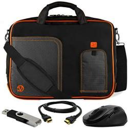 Vangoddy Titan Orange Laptop Messenger Bag For Acer Chromebook Aspire Spin Swift 13.3INCH Laptops + HDMI Cable Mouse Flash Drive