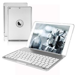 New Ipad 9.7 Keyboard Case Dingrich 7 Color Backlit Aluminum Built In Stand Bluetooth Keyboard Case For New Ipad 9.7 Inch 5TH Generation Ipad