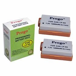 2 Progo Replacement Batteries For Canon LP-E8 LPE8 For The Canon Rebel T3I T2I 550D Digital Camera.