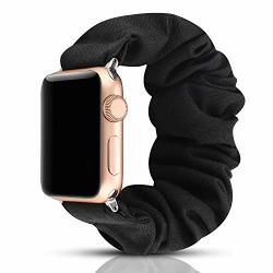Yoswan Scrunchie Elastic Watch Band Compatible For Apple Watch Band 38MM 42MM Women Girls Cloth Hair Rubber Band Strap Bracelet For Iwatch Series 5