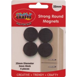Strong Round Magnets - 25MM - 4 Pcs