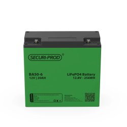SECURI-PROD 12V 20AH LIFEPO4 Lithium Li-ion Battery - 256WH