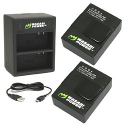 Wasabi Power 2 Pack Battery & Dual Charger For GoPro Hero3