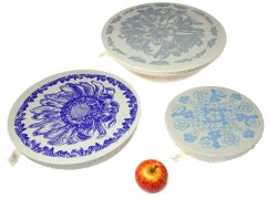 Halo Dish Covers Large Set Of 3 African Flowers