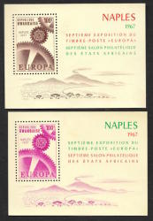 Rwanda 1967 Europa 2x Miniature Sheets Complete Set Mounted Mint