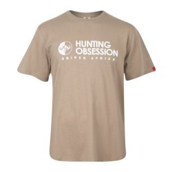 Sniper Africa Mens Khaki Hunting Obsession T-Shirt