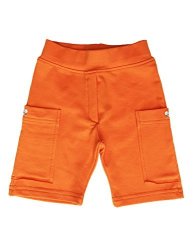 Nano Boy's French Terry Stretch Cotton Cargo Shorts Orange 18 Months