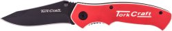 FOLDABLE Knife Utility Red With G10 Material Handle And Belt Clip