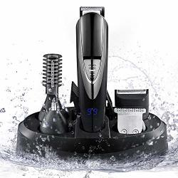 Wodt Beard Trimmer Kit For Men Fully Washable Men's Grooming Kit Professional Cordless Hair Clipper Mustache Nose Trimmers Shaver Suit