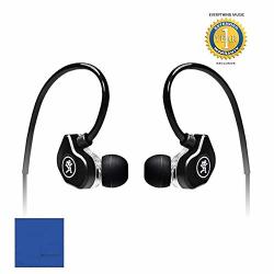 Mackie Cr-buds+ In-ear Headphones With In-line Microphone & Remote Black With Microfiber And 1 Year Everything Music Extended Warranty
