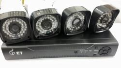 4 Channel Analogue Cctv Kit 900tvl Cameras With 3g And Smartphone View & Warranty