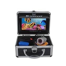 EYOYO Portable 7 Inch Lcd Monitor Fish Finder Waterproof Underwater HD 1000TVL Fishing Video Dvr Camera With 30M Cable 12PCS Ir Infrared LED 8GB