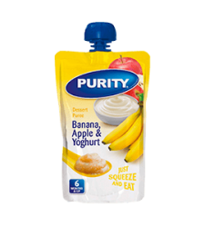 Purity Dessert Puree Banana Apple And Yoghurt 110ML