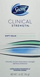 Secret Clinical Strength Smooth Solid Antiperspirant Deodorant Sensitive Unscented 1.6 Ounce Pack Of 3