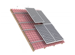 The Sun Pays Solar Panel Mounting Kit - Tile Roof - Truss Mount - Solar Panel Mounting Kit - 3 Panels - Tile Roof - Truss Mount