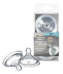 Tommee Tippee Closer To Nature Easivent Medium Flow Teat 2 Pack