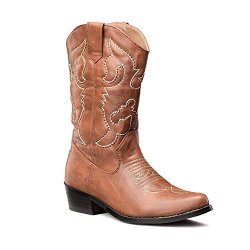 Womens Lara's Wedding Western Cowboy Boots Mid Calf Tan Us 10