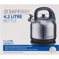 Safeway Cordless Stainless Steel Kettle 4.2L