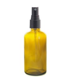 50ML Amber Glass Aromatherapy Bottle With Spritzer - Black 18 410