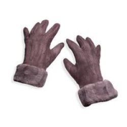 Deerskin Velvet Gloves Lilac