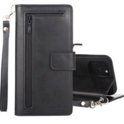 Flip Phone Cover Wallet With Card Slots For Apple Iphone 11 Pro Black