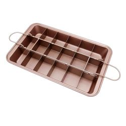 Non-stick Square Baking Pan Brownie Tray With Dividers