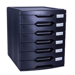 - 6 Drawer Filing System - Charcoal