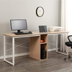 double computer table