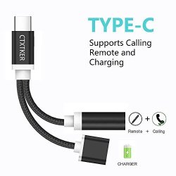 USB Type C To 3.5MM 2 In 1 USB C To 3.5MM Charge Audio Headphone Adapter For Motorola Moto Z Huawei Mate 10 Pro