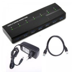 7-port Usb 3.0 Hub With Charging Function Superspeed 5gbps