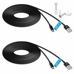 2 Pack 26FT Power Extension Cable For PS4 XBOX One Controllers wyzecam yi Camera nest Cam Indoor oculus Go netvue And Security Camera Durable Charging And Data Sync Cord