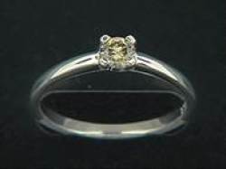 Exclusive Jewelry 0.36ctw Diamond 9kt White Gold Solitaire Engagement Ring Size 6.25