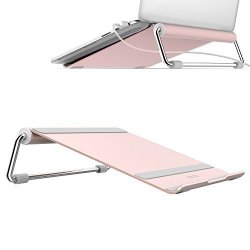 Laptop Stand Omoton Adjustable Multi-angle Aluminum Notebook Computer Stand Fits Macbook And Laptops Up To 17 Inches Rose Gold